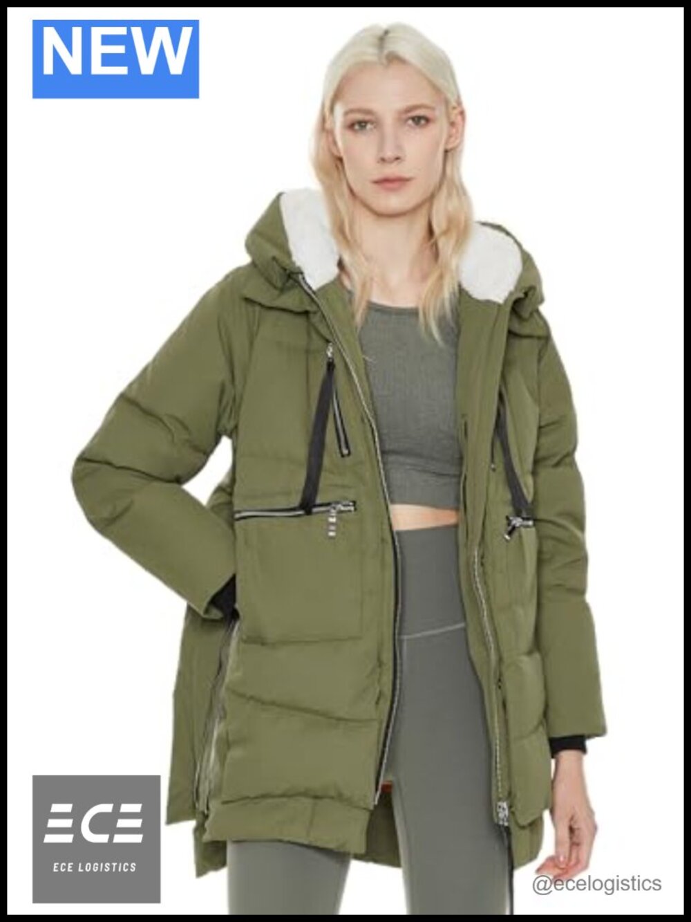 Women's Thickened Down Puffer Jacket Long Sleeve Winter Coat